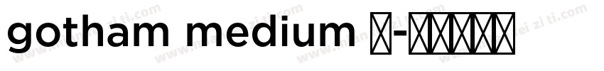 gotham medium 粗字体转换